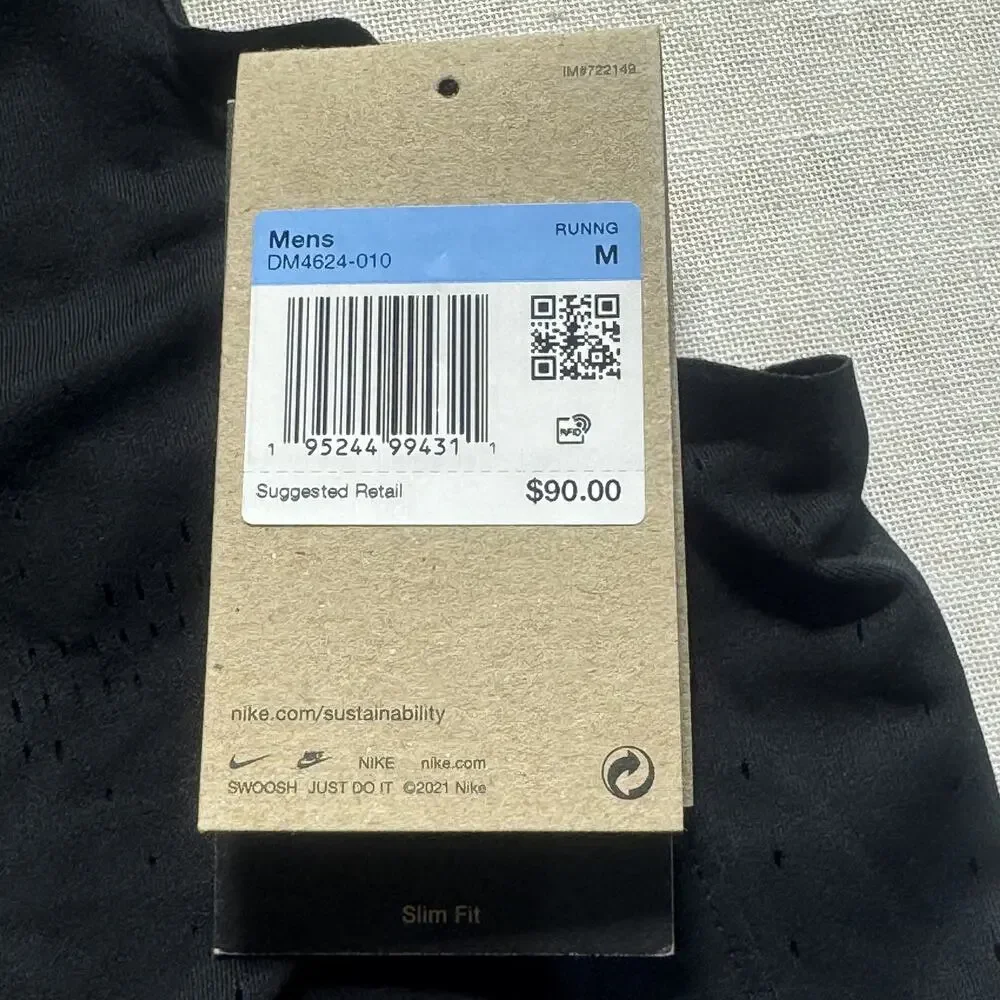Nike Dri-fit Sport‎ Singlet Men Sz M Black Brand New